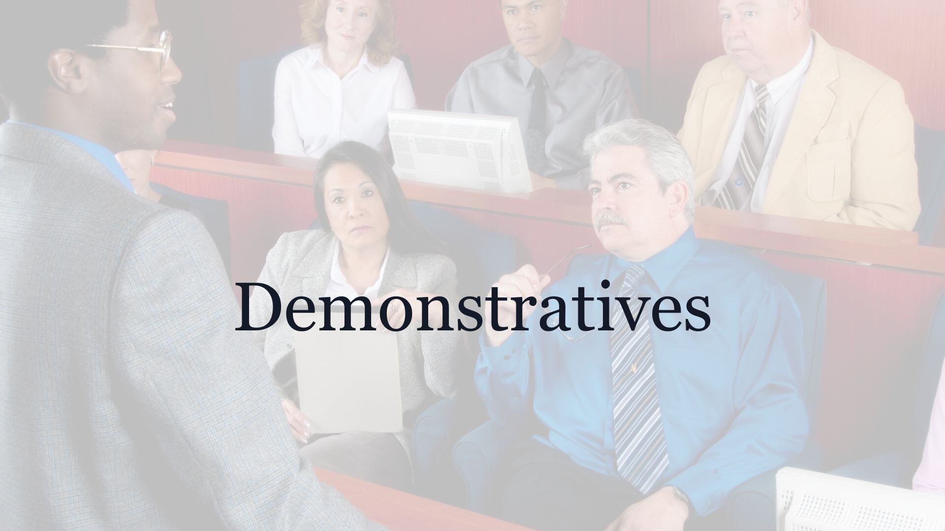 Cross-exams on demonstratives (2)