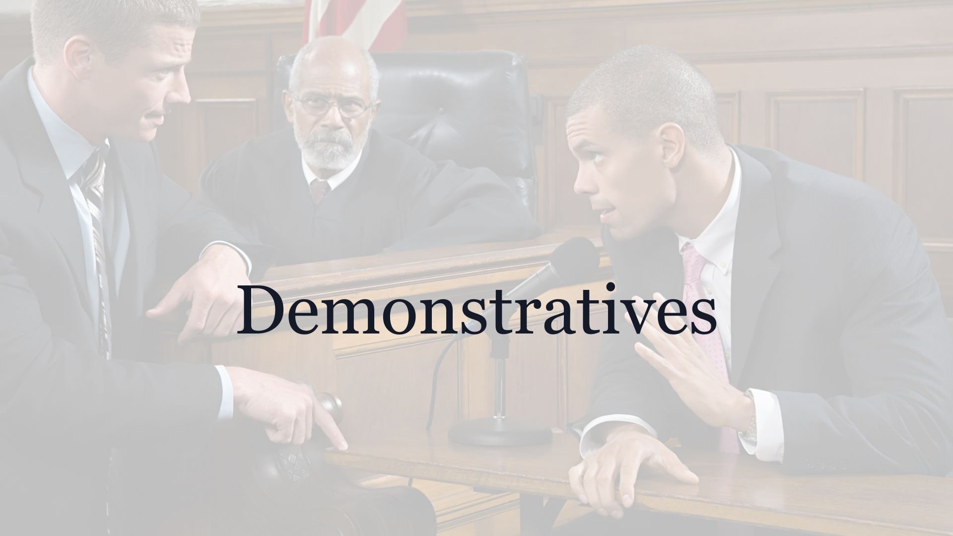 Cross-exams on demonstratives