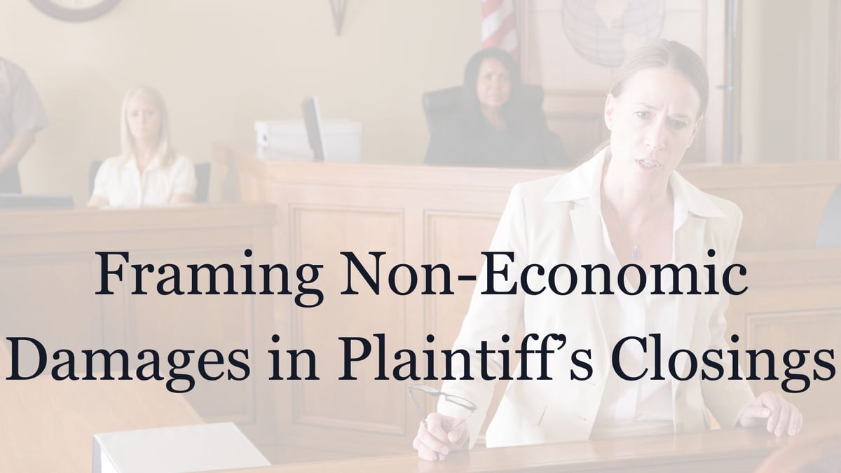 Non-Economic Damages Plaintiffs Closings